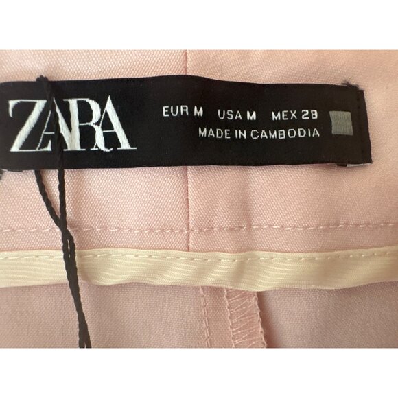 2/$30 NWT ZARA Pink Trousers M Polyester Viscose Blend - Picture 4 of 15